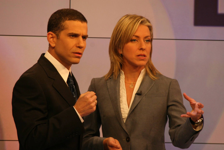 מרב מילר וינון מגל במהדורת מבט. צילום: פלאש 90