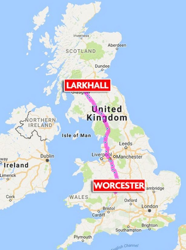 ולארי ג'ונסון מסעה בכיוון הלא נכון והגיע לסקוטלנד. צילום מסך