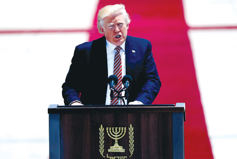 טראמפ בישראל. רוב הישראלים חושבים שהביקור היה מוצלח. צילום: מרק ישראל סלם