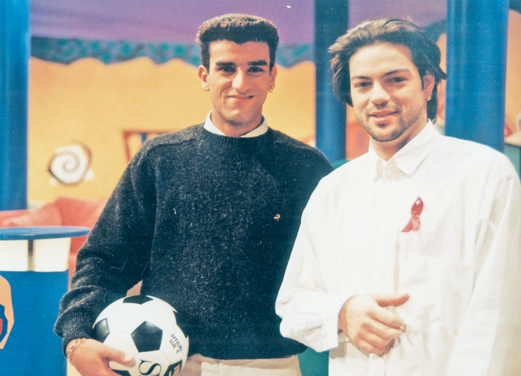 אקי אבני ב&quot;סטוץ&quot; עם אלון מזרחי. צילום: נחום עסיס