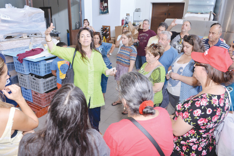 אלפרט בהדרכת אוכל ביקב בקפריסין. צילום: איציק סימנטוב