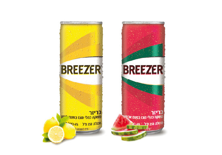 &ldquo;בריזר&rdquo; בפחית צרה בטעמי אבטיח ולימון. צילום: יח&quot;צ