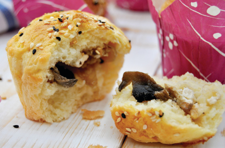 מאפינס פטריות. מבט מבפנים. צילום: פסקל פרץ רובין