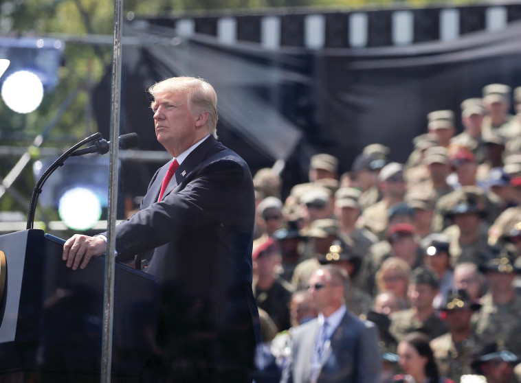 טראמפ בפולין. אחד מנאומיו הטובים ביותר עד כה. צילום: רויטרס