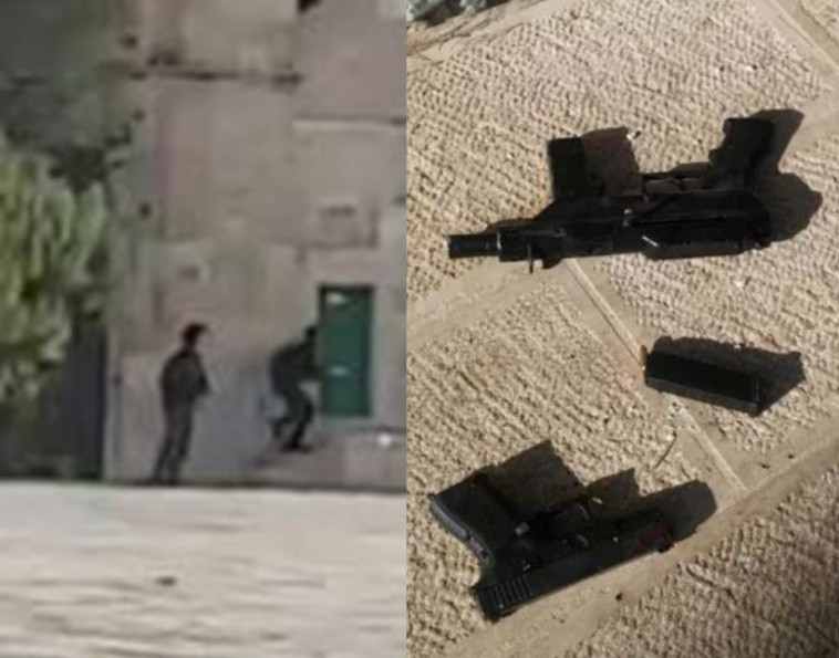 הפיגוע בהר הבית. צילום:  דוברות המשטרה 