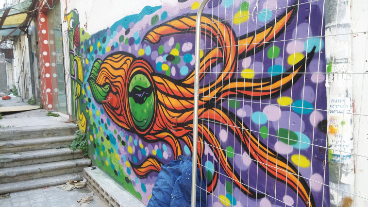 אומנות רחוב בתל אביב. צילום: יצחק בן נר 