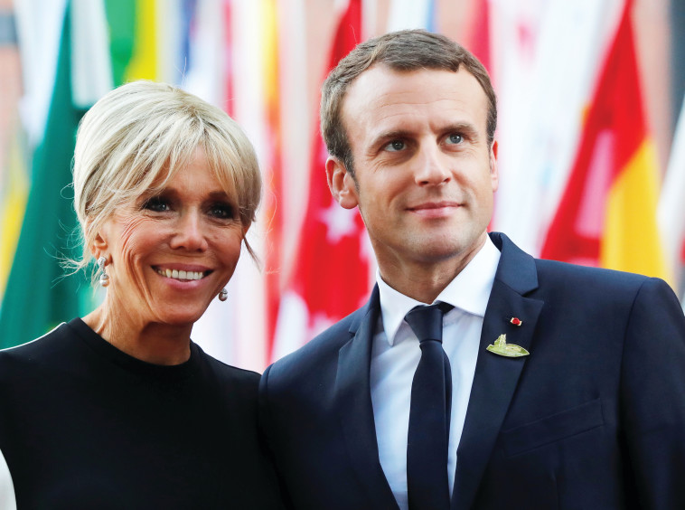 בני הזוג מקרון. צילום: רויטרס