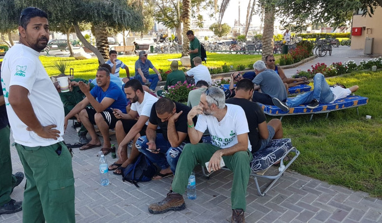 עובדי חיפה כימיקלים מתבצרים במפעל. צילום: ועד עובדי חיפה כימיקלים