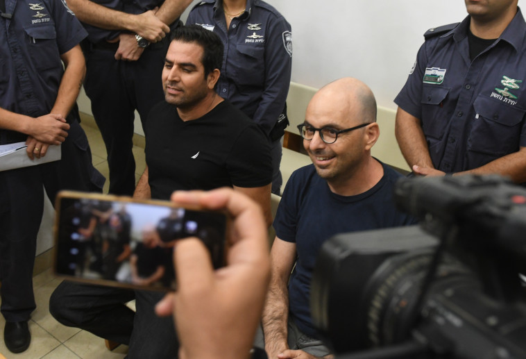 יניב ונפתלי בבית המשפט בפתח תקווה. צילום: אבשלום ששוני