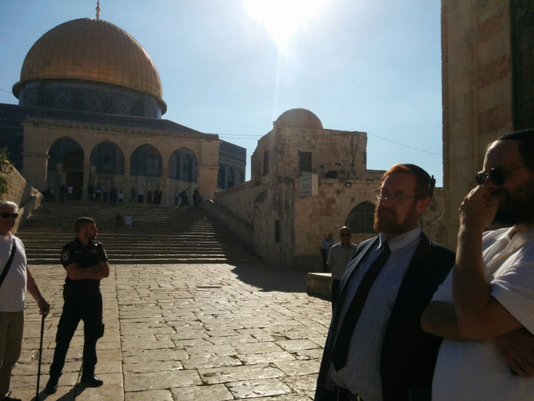 יהודה גליק הבוקר בהר הבית. צילום: אורי בנק