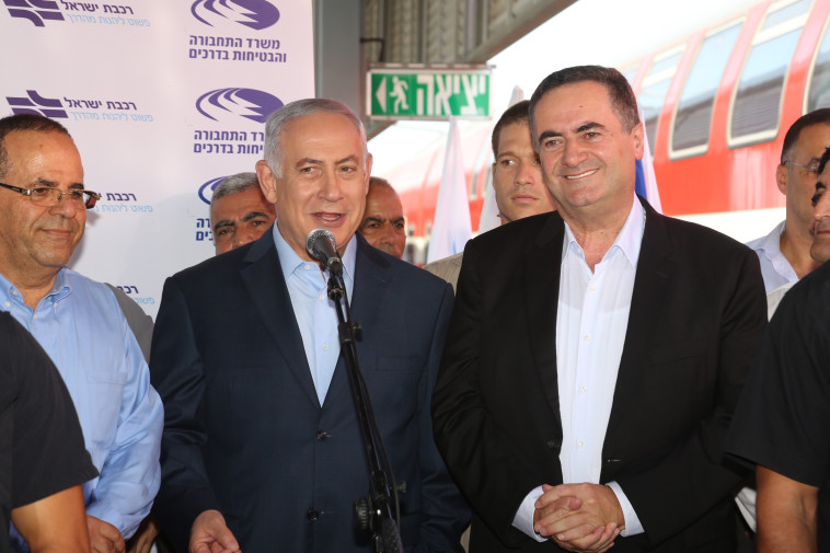 בנימין נתניהו וישראל כץ. צילום: ששון תירם