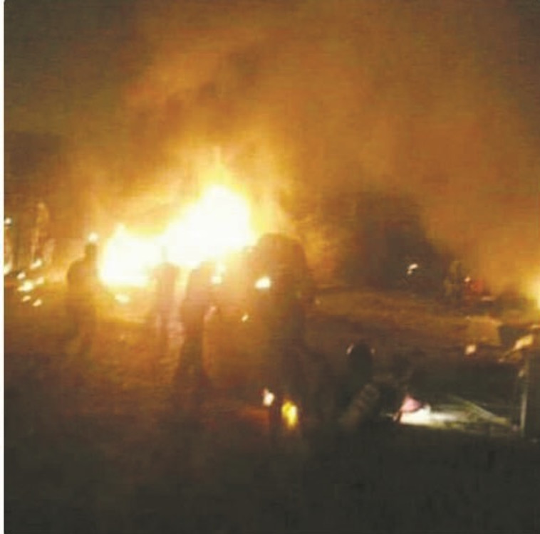 תקיפה בסוריה, ארכיון. צילום: טוויטר