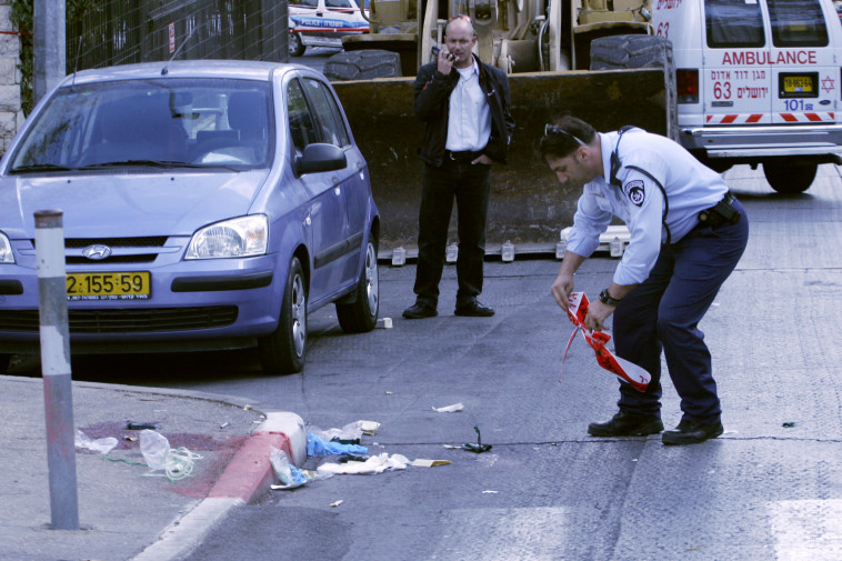 זירת הפיגוע בגילה. צילום: אורי לנץ, פלאש 90
