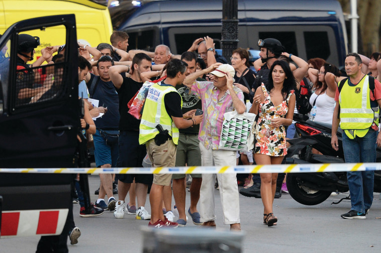 הפיגוע בברצלונה. צילום: Josep LAGO.AFP