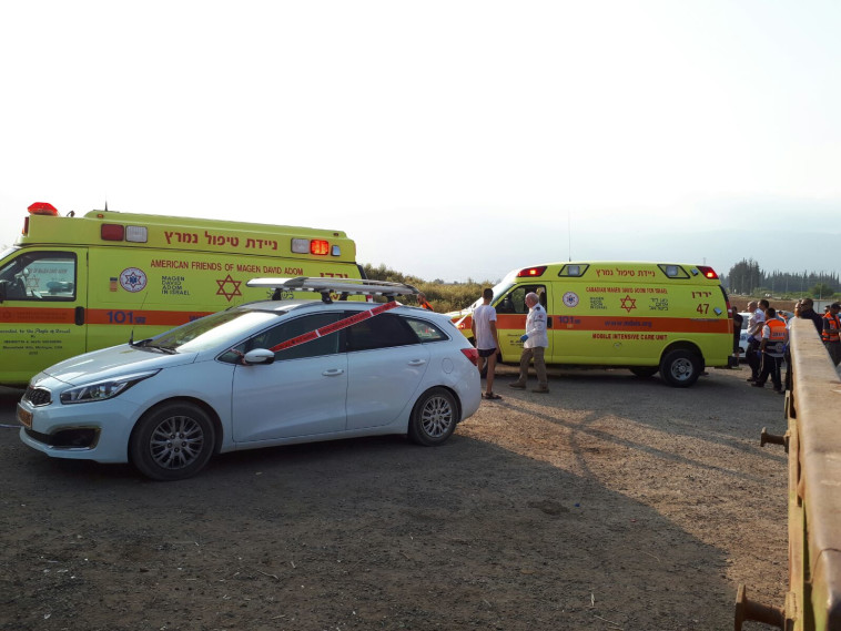 אתר הטביעה בנהר הירדן, צילום: דוברות מד&quot;א