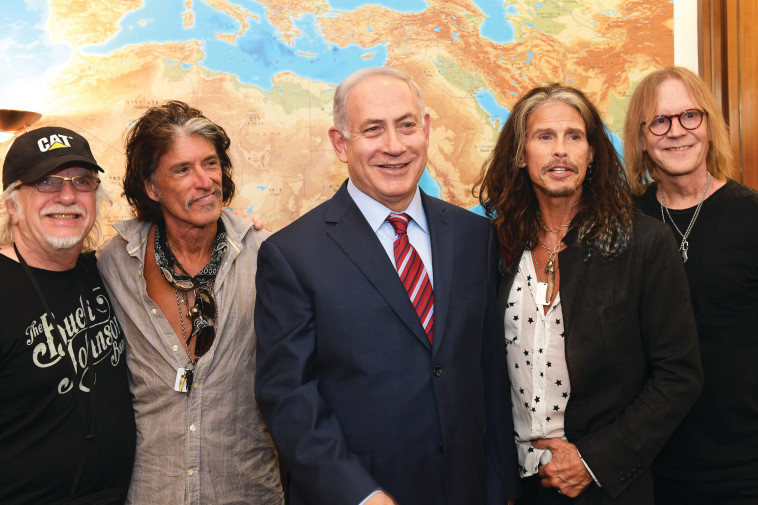 אירוסמית' עם נתניהו. צילום: קובי גדעון, לע&quot;מ 