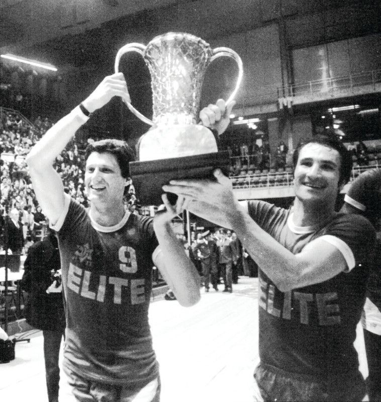 גביע אירופה לתל אביב, מיקי ברקוביץ' וטל ברודי. צילום: שמואל רחמני