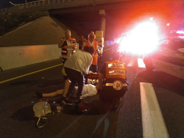 פעילי מאבק הנכים חוסמים את כביש 20. צילום: הנכים הופכים לפנתרים