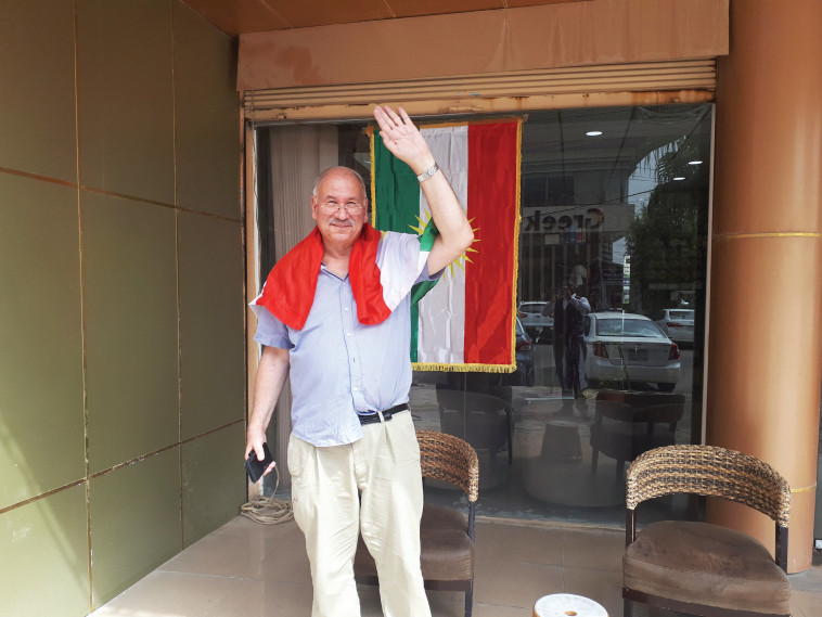 גדעון קוץ במוצב ליד ארביל. צילום: פרטי