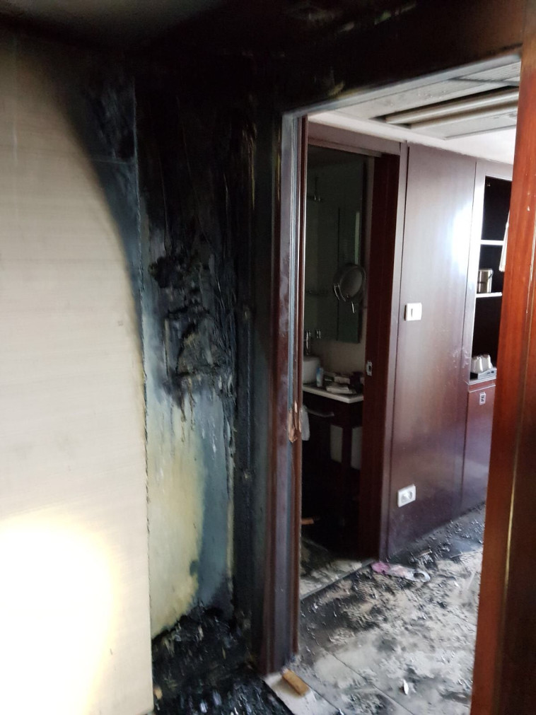 ארון החשמל בו החלה השריפה. צילום: דוברות כבאות והצלה