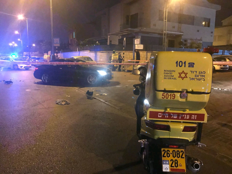 התאונה בראשל&quot;צ. צילום: דוברות מד&quot;א