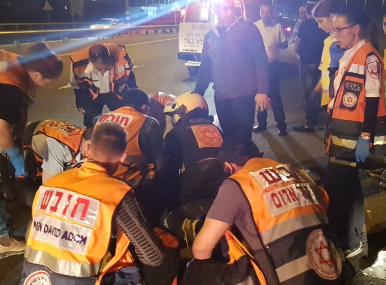 התאונה ליד לוד. צילום: מד&quot;א