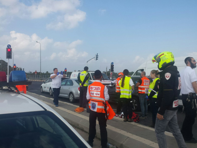 התאונה סמוך למחלף אתא. צילום: איחוד והצלה כרמל