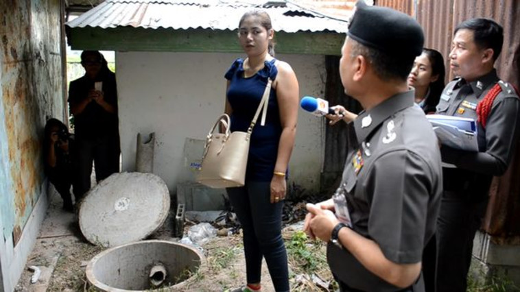  ניתייה סינגדון בעת שחזור הרצח. צילום מסך