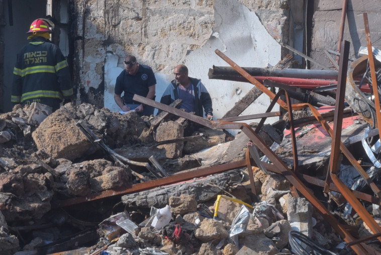 זירת הפיצוץ ביפו. צילום: אבשלום ששוני