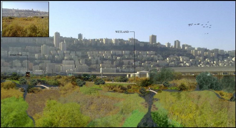 הדמייה של פארק מורד. צילום: יעד אדריכלים, עבור רשות נחל הקישון