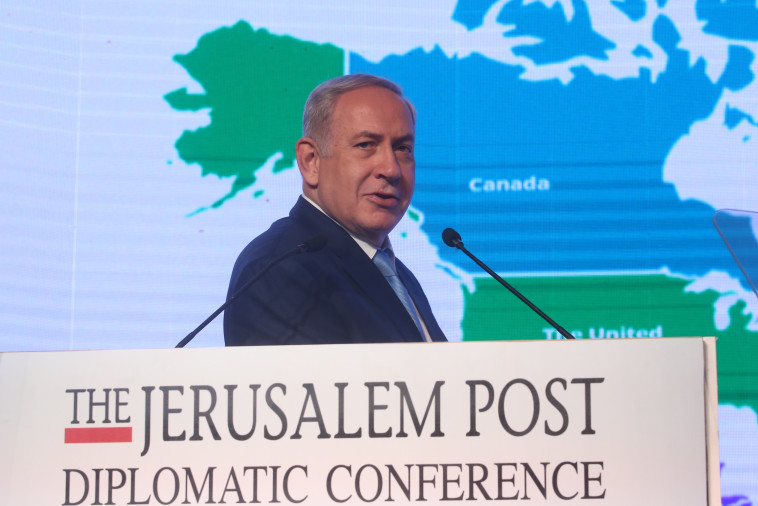 נתניהו בכנס הג'רוזלם פוסט. צילום: מרק ישראל סלם 