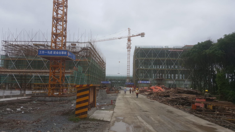 בניית מרכז היזמות של סין וישראל בפארק בשנגחאי. צילום: Shanghai Tianci Ischina Pharmaceutical Technology Development Co., Ltd