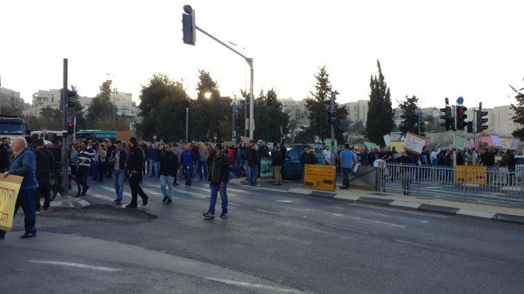 חסימות צמתים בירושלים. צילום: שמעון ביטון