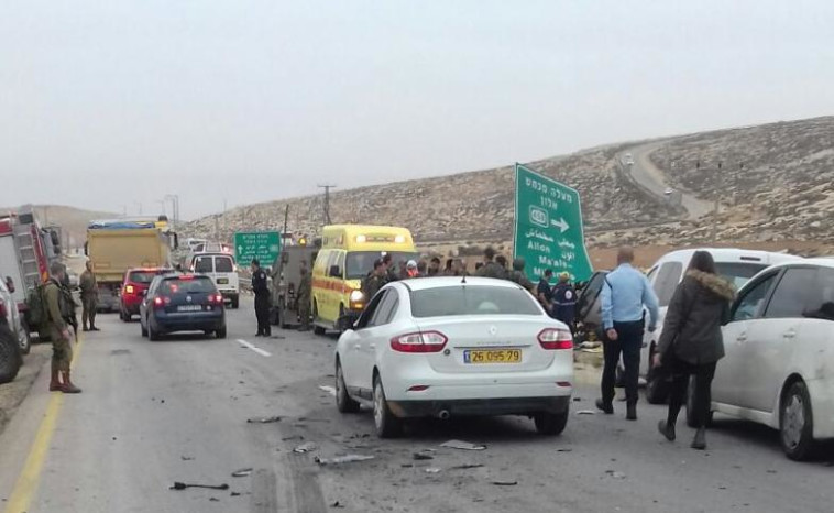 זירת התאונה. צילום: מד&quot;א