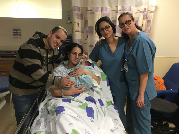 מזל טוב לשיראל ואביחי בן שושן מעכו. צילום: המרכז הרפואי לגליל