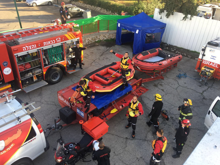 שירותי הכבאות נערכים למזג האוויר הסוער. צילום: דוברות כבאות והצלה שירותי הכבאות נערכים למזג האוויר הסוער. צילום: דוברות כבאות והצלה