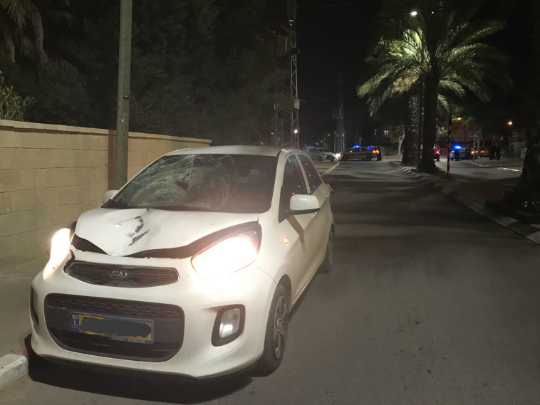 זירת התאונה באשקלון. צילום: דוברות המשטרה 