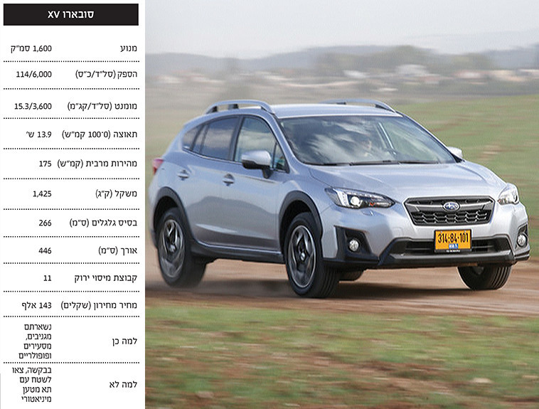 סובארו XV. צילום: יח&quot;צ,רונן טופלברג