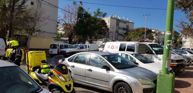 זירת האירוע באשקלון. צילום: מד&quot;א