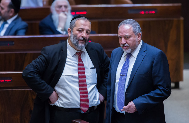 ליברמן ודרעי. צילום: יונתן זינדל, פלאש 90