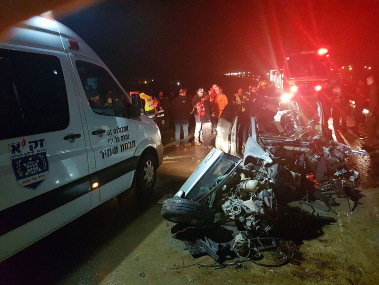 התאונה הקטלנית בשומרון. צילום: זק&quot;א