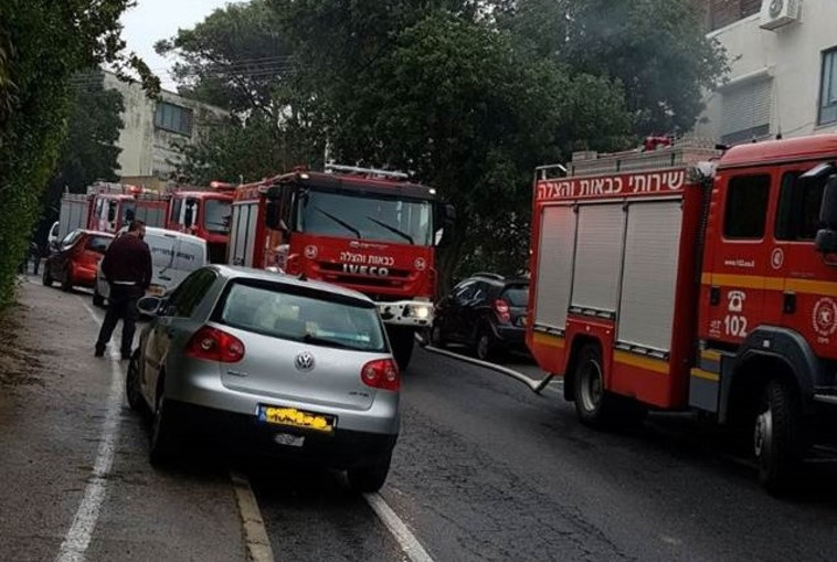 כוחות הכיבוי בחיפה. צילום: קבוצת כב&quot;ה ארצי