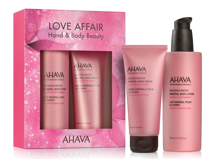 מארז LOVE AFFAIR של אהבה עם תחליב לחות וקרם ידיים. צילום: יח&quot;צ 