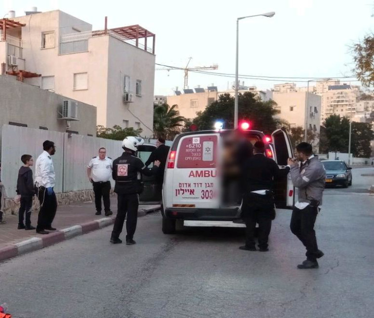 התאונה במודיעין עילית. צילום: מד&quot;א