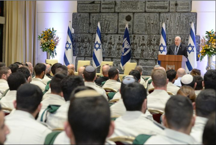 הנשיא ריבלין נואם בפני לוחמי ימ&quot;ס. צילום: מארק ניימן, לע&quot;מ