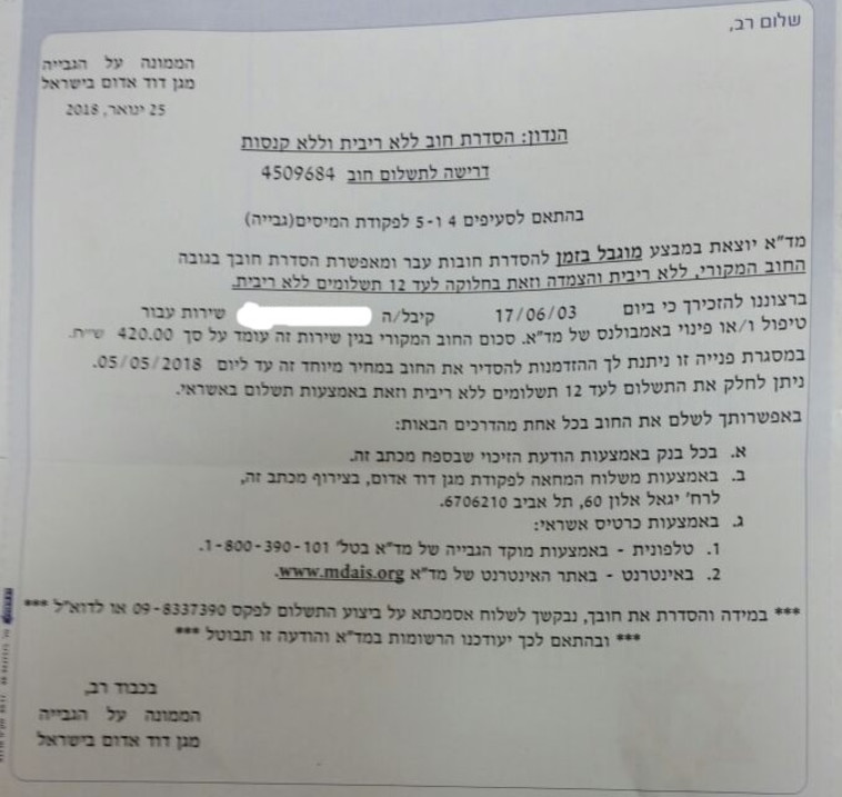 אחת הדרישות לתשלום שעוררה זעם בציבור