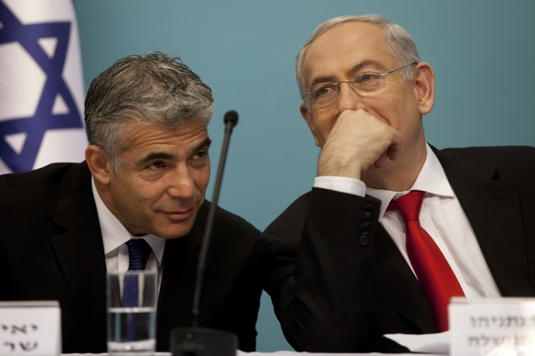 בנימין נתניהו ויאיר לפיד. צילום: פלאש 90
