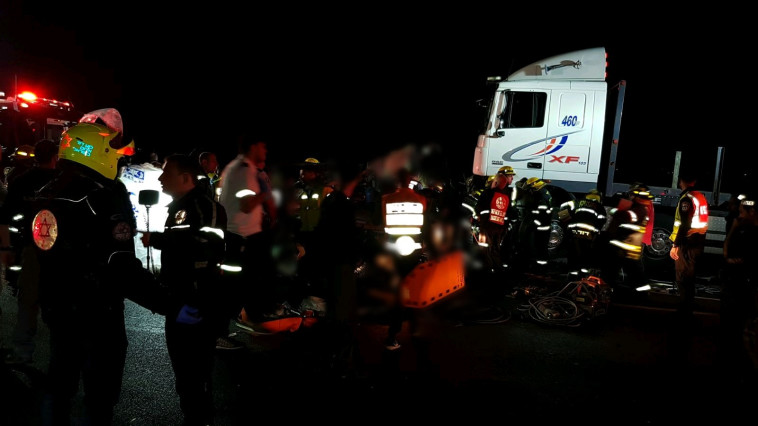 התאונה הקטלנית בכביש 6. צילום: מד&quot;א