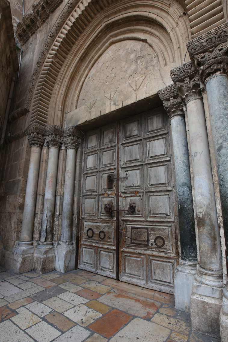 כנסיית הקבר לאחר סגירתה היום. צילום: מרק ישראל סלם