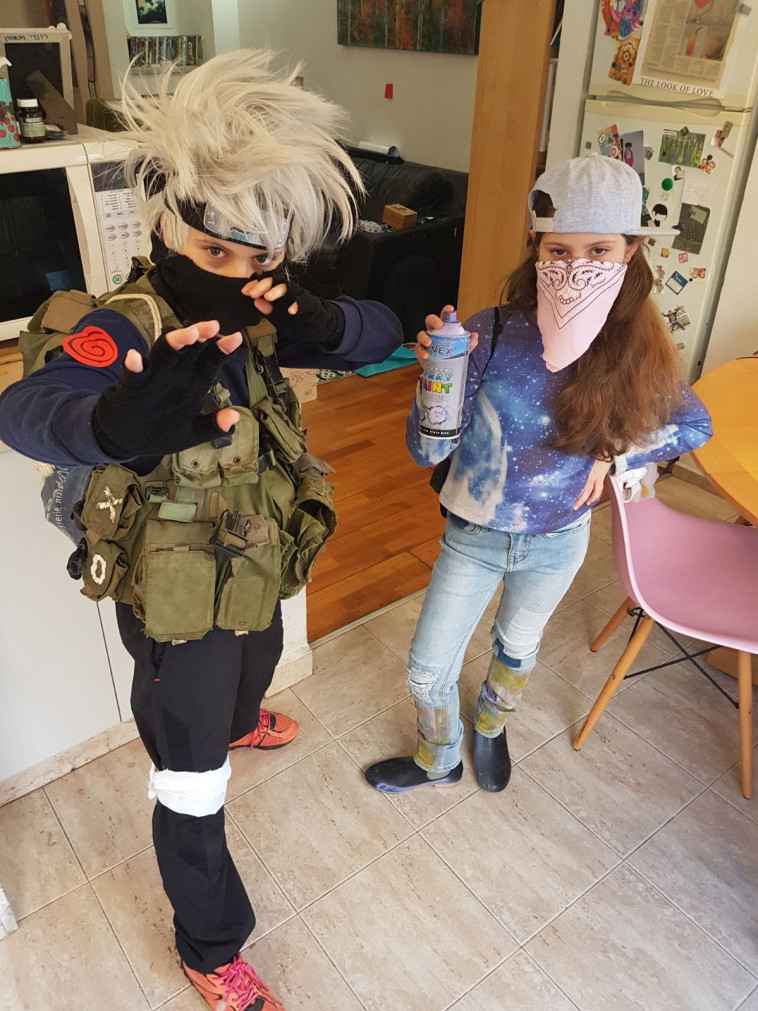 ילדים מחופשים לפורים. קרדיט: צילום פרטי